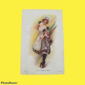 Postcard 1909 The French Maid Not Divided 1c Stamp Michigan Color Copyright 1906